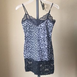 Charcoal spaghetti strap lace camisole
